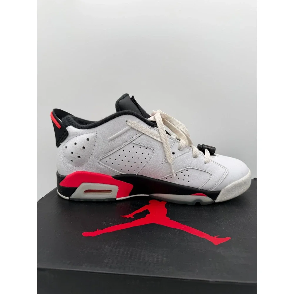 Air Jordan 6 Retro Low Infrared White Black Sneakers 304401-123 Mens 9